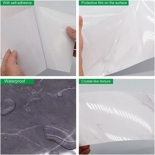 Dekorative fliser - DIFFERENTLY - Rektangulære - PVC - 30x15cm - Antrasitt - 16 deler