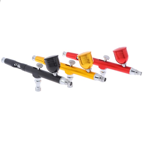 Dual Action Gravity Feed 0.3mm Spray Airbrush Neglekunst Maling Sort one size Black