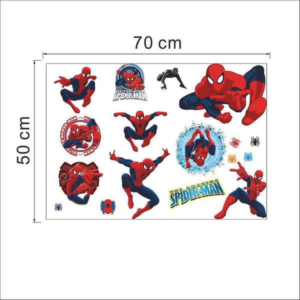 De fantastiska Spiderman-väggklistermärkena för set av barnrum
