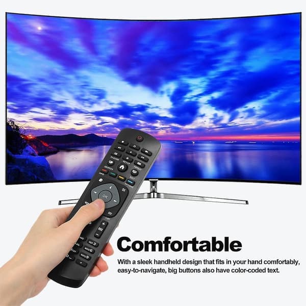Universal TV-fjernkontroll Trådløs Smartkontroller Erstatning for PHILIPS LCD TV Smart Digital
