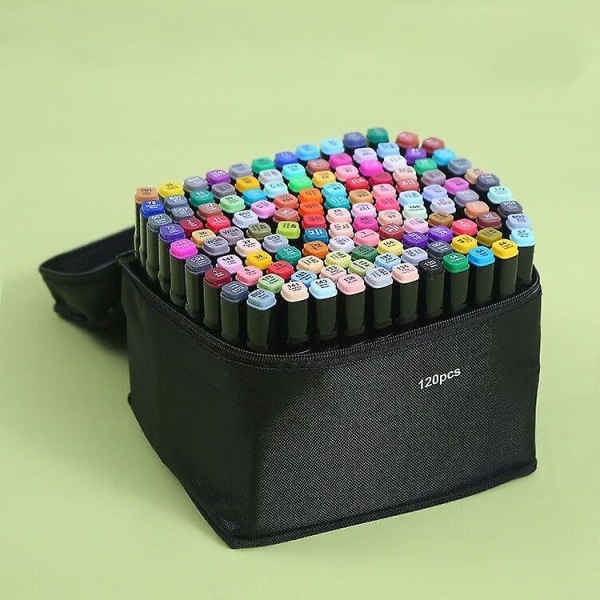 120 farver sorte tuschpenne, kunstpenne til tegning, permanente tuschpenne til børn og voksne