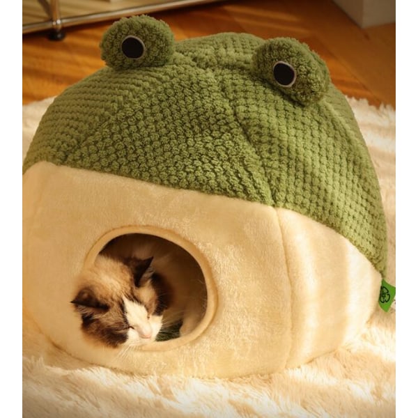 Super Soft Green Frog Pet Bed Tredimensionel Nest M Three-Dimensional Nest M