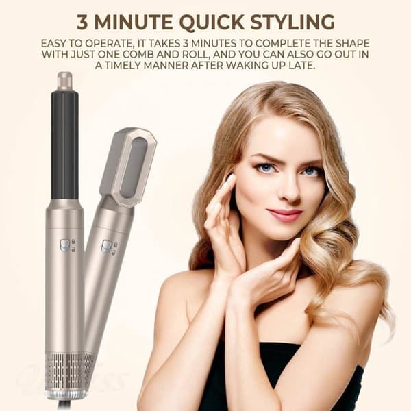 Hårbørste - LIZEALUCKY - Air Curler - 1000 W - 6-i-1 - Luftioniseringsapparat