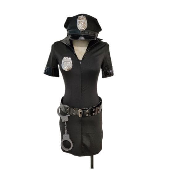 Sexig polisuniform för kvinnor Halloween-kostym KS S