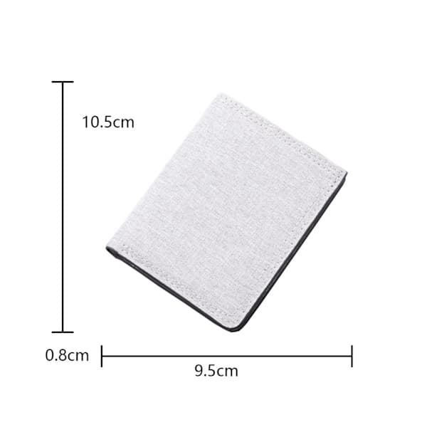 Herre Kort Lommebok Myntpung Lommebok Canvas Lommebok Grå Grey