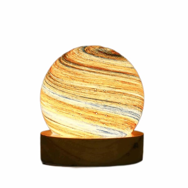 Bästa Rabatt-3d Kristallkula Måne Planet Glob Bordslampa Usb Led Nattlampa Heminredning Gåva Without battery 7