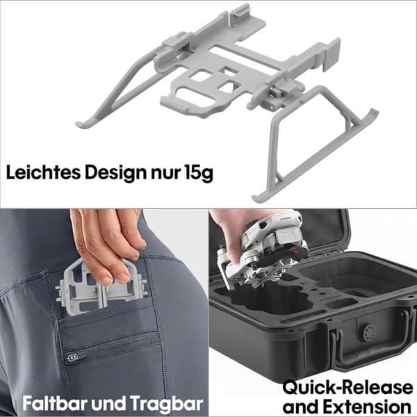 Landningsställ för Mini 3 Pro - För DJI Mini 3, Mini 3 Pro drönartillbehör - Avancerat landningskit - Snabbfäste - Team