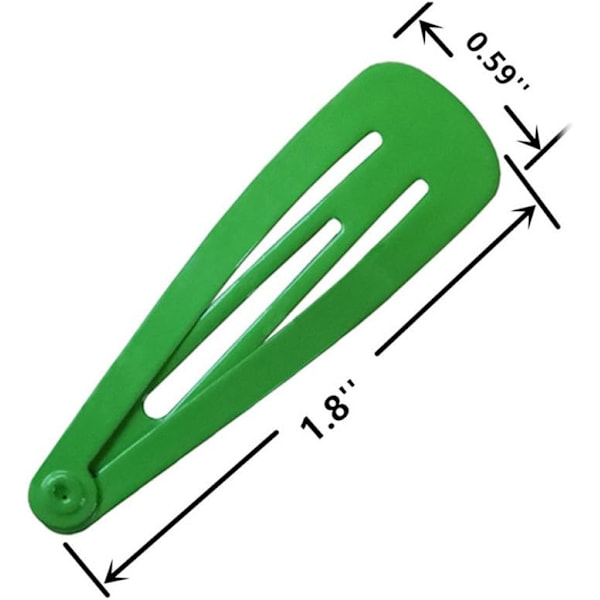 40 stk. 2 tommer metal snap hårklemmer til børn 40 Clips