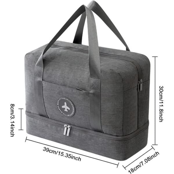 Unisex-urheilukassi kenkälokerolla - Harmaa - 20L - Vedenpitävä