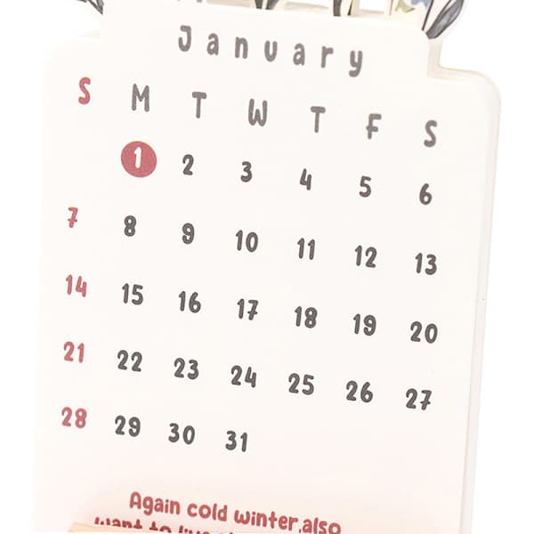 2026 Bloomy Flowers Bordkalender Mini Kalender Stående Bord CA