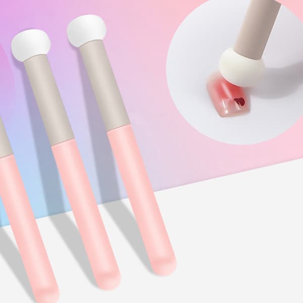 1. Gradient Skygge Penn Dot Børste Svamphode Neglekunst Br Rosa one size