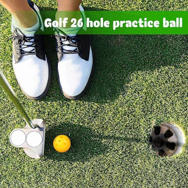 24 stk golfbolde til træning, Airflow golfbolde, plastik golfbolde, golftræningsbolde, golftilbehør