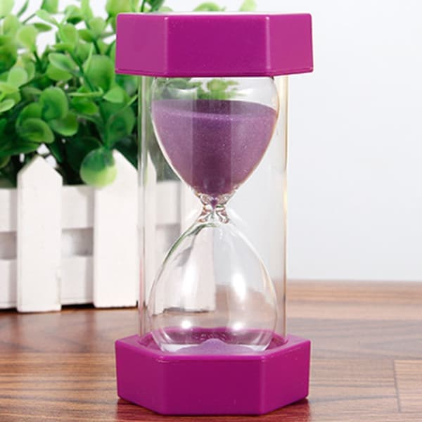 5/10/15/20/30 minutters timeglass, eggtimer, gave til barnespill, lilla Lilla 30 minutter 30minutes