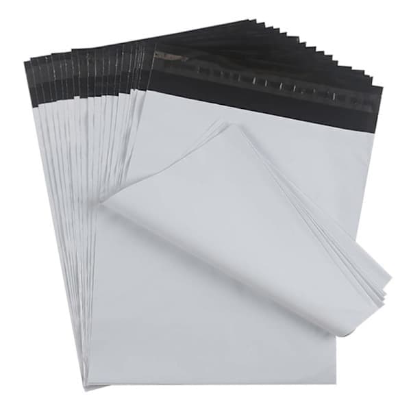 100-pack klädförpackningspåsar, 250x350mm, självhäftande vattentäta polyetenpåsar, extra starka.