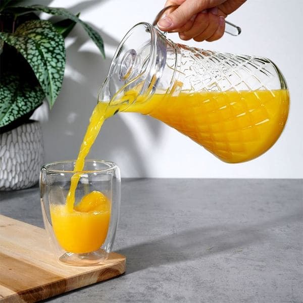 Glaskande med låg til drikkevarer: vand, juice, iste og mere