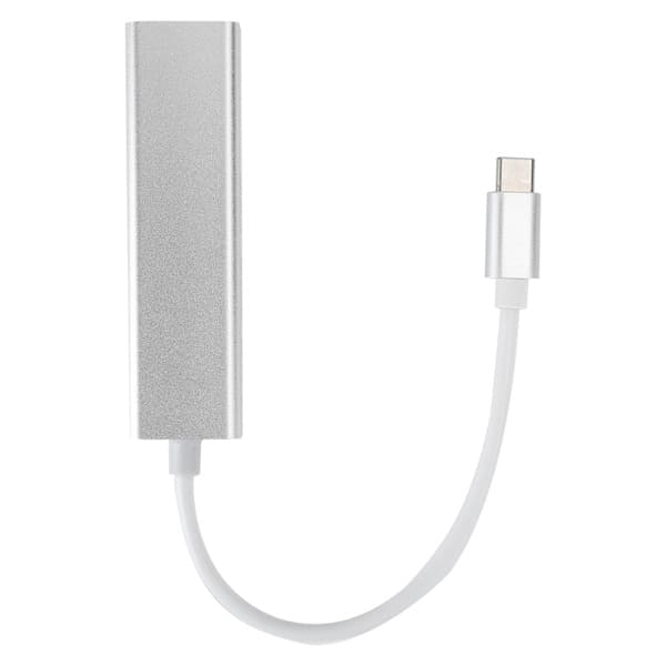 USB 3.0 - Ethernet-sovitin 3-porttinen keskitin Type C - LAN-verkko RJ45 Gigabit
