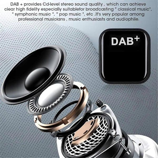 DAB+ Antenne for Android Bilradio med USB-adapter GPS Stereo DAB-mottaker Spiller for Europa Univer