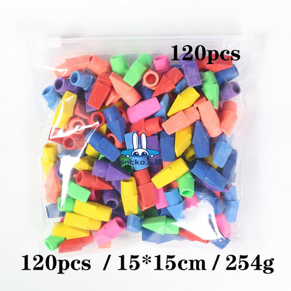Pennsudd, 120-pack pennsudd för pennspetsar, suddgummihattar, hattar, spetssudd, för barn