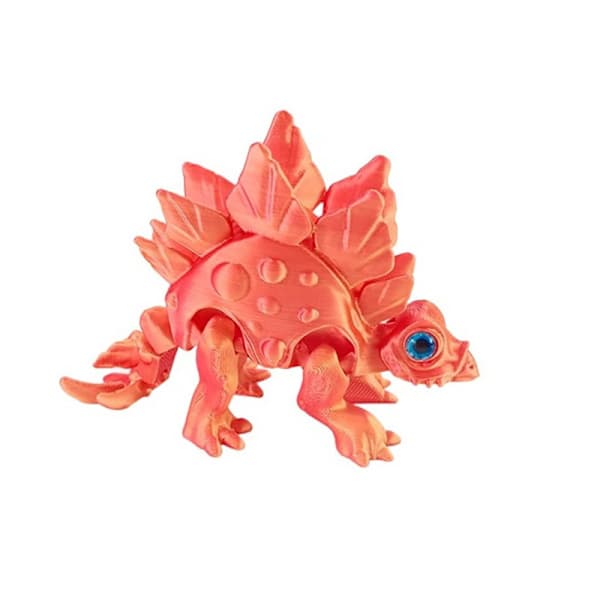 3D-printad djurleksak, ledad Stegosaurus, Mystery Crystal A3 A3