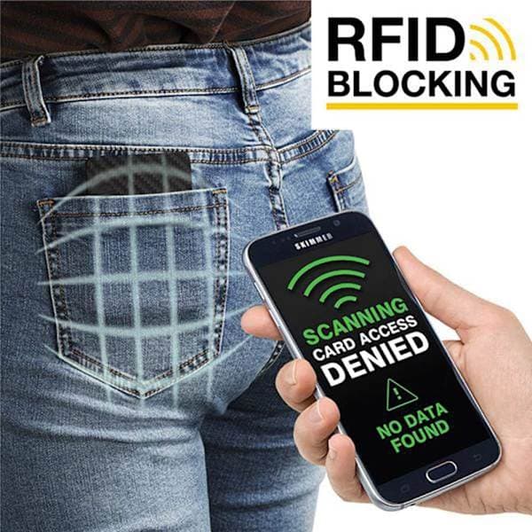 Korthållare i kolfiber RFID Svart - Julklapp One size