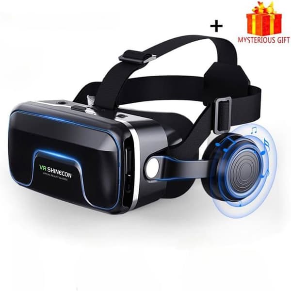 Virtual Reality-headsett med kontroller og hodetelefoner for barn og voksne, 3D-videospill, Virtual Reality-brillesett