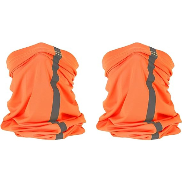 2PCS L Halsvärmare, Andningsbar Ansiktsmask Scarf Reflekterande Ansiktshalskydd för Cykling