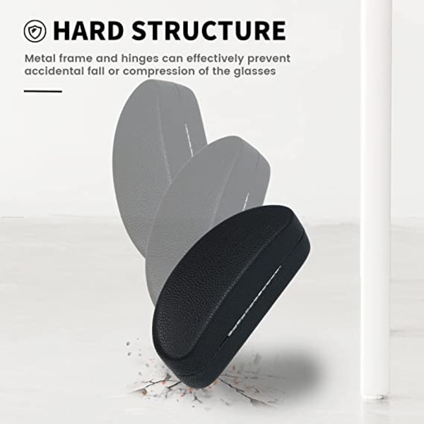 Hård sort etui, klassisk stort etui