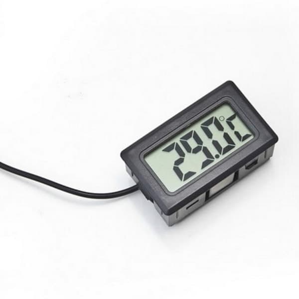 Digitalt elektronisk termometer indbygget temperaturprobe vand sort 46*28*15 (mm)