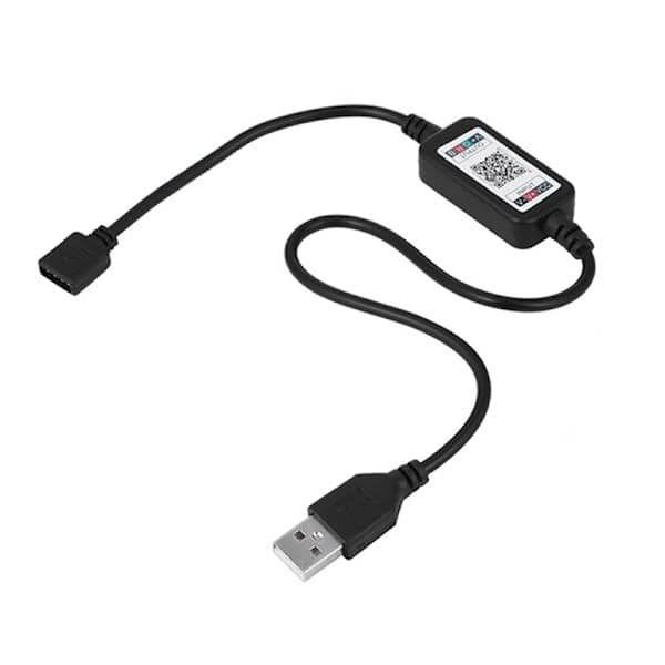Bluetooth-kompatibel Ljusremsa RGB Trådlös Hem LED RGB USB one size