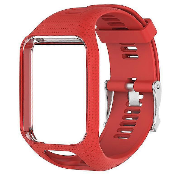 Silikone Udskiftnings Urrem Håndledsbånd til TomTom 2 3 Serie Runner 2 3 Spark Serie Golfer 2 Adventurer GPS Ur Red