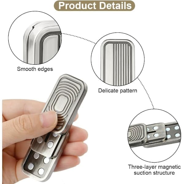 Metal Fidget Slider Legetøj, EDC Fidget Legetøj til Voksne, Stresslindring mod Angst