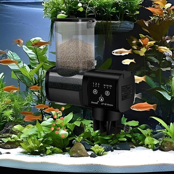Akvarium Automatisk Foderautomat, Automatisk Skildpaddefoder, Alsidigt ABS-materiale, Generøs Kapacitet, Ideel til Rejser Daglig Brug Hjemmedam Ferie