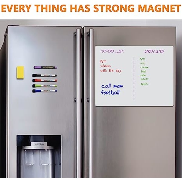 INF Magnetisk tavle til køleskab Hvid A3 Hvid A3