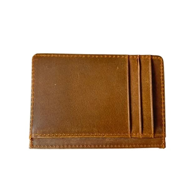 Kortholder med RFID-beskyttelse Ekte skinn Brun Brown