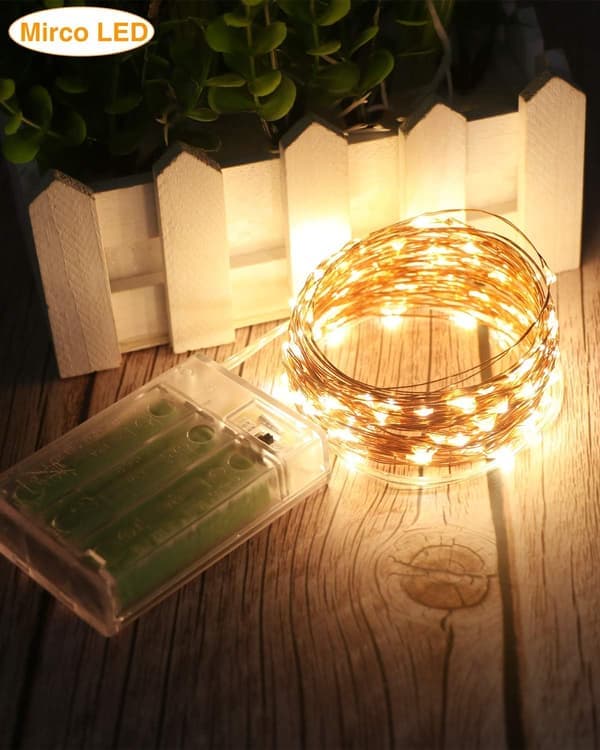LED-nauhapatteri, 5M 50 LED kuparilankanauhapatteri