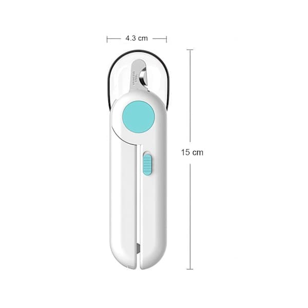 Negleklipper med lampe / Negleklipper for hunder og katter - Klipper hvit