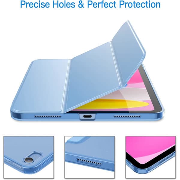 Fodral till iPad (A16) 11:e/10:e generationen (2025/2022), Slim Stand Hard Back Case Auto Wake/Sleep-funktion Blå Blå