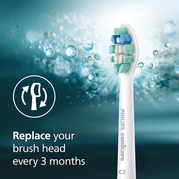 Erstatningsbørstehoder kompatible med Philips Sonicare, pakke hvit C1 White C1