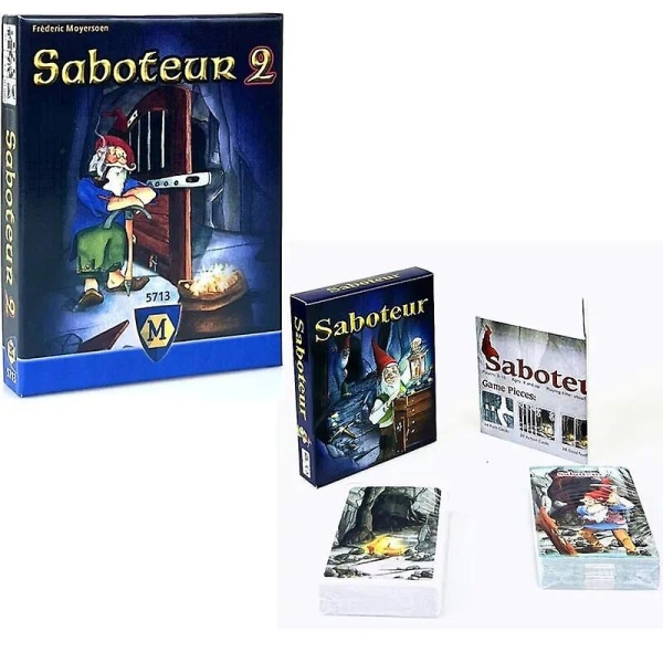 Saboteur Game2 Bordspill Morsomme brettkortspill for familier Party Dwarf Gold Mine Digging Miner Board Game Saboteur 2