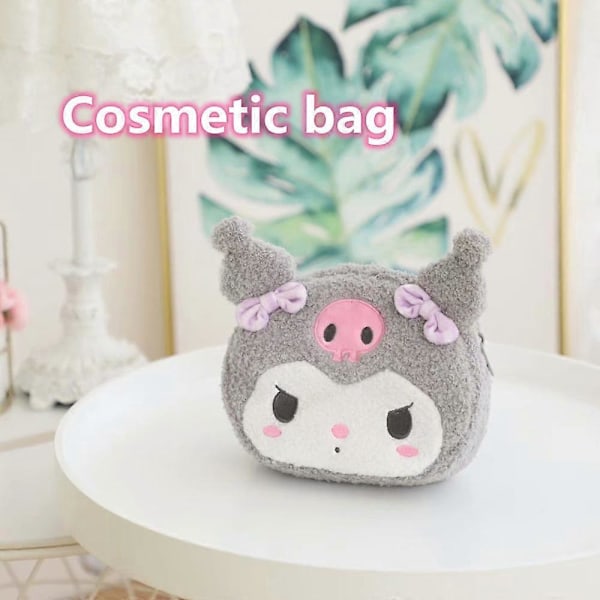 Sanrio Kulomi My Melody Olkalaukku Pehmo Kolikkokukkaro Kosmetiikkalaukku Käsilaukku Ihana Syntymäpäivälahja Tytöille Söpö Laukku Pinkki Harmaa Cosmetic bag As Description