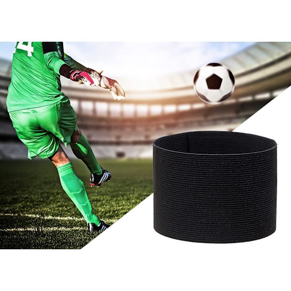 3 stk. Kaptajn armbind - Justerbar leder armbind - Sportshold armbind til fodbold, basketball (sort)