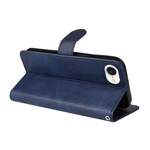 Kompatibelt iPhone 16e PU-läder plånboksfodral - Flera färger blå Blå blue Blå