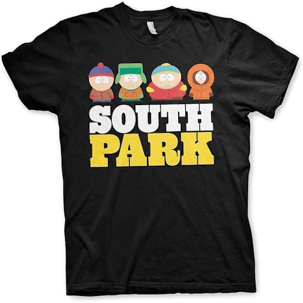 South Park T-shirt til mænd (sort) - Kortærmet til voksne korte ærmer M M