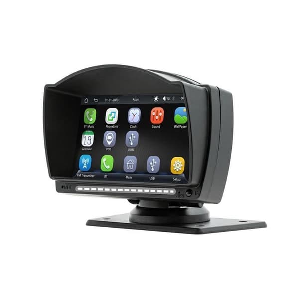 4,7 tommer IPS touchskærm bilstereo med trådløs CarPlay, Android Auto, bærbar Bluetooth MP5 bilradio og multimedieenhed