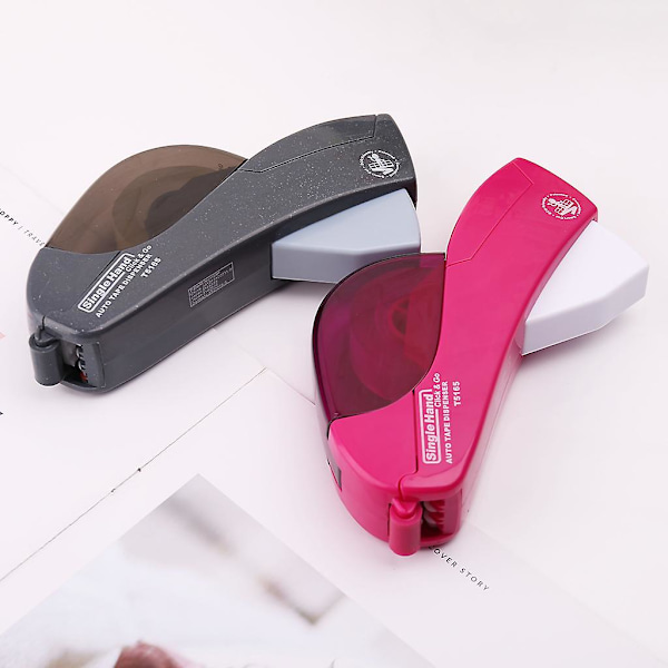 Automatisk Tejpdispenser Handhållen En-trycksskärare För Presentinslagning Skrapbok Rose Red
