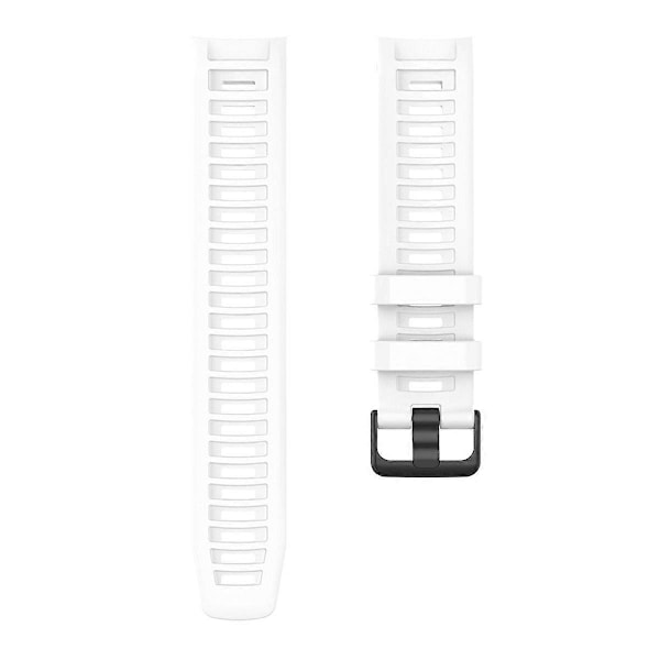 Silikon Armband för Garmin Instinct Tactical/Instinct Tide/Instinct 2/Instinct Armbandsrem med Svart Spänne White