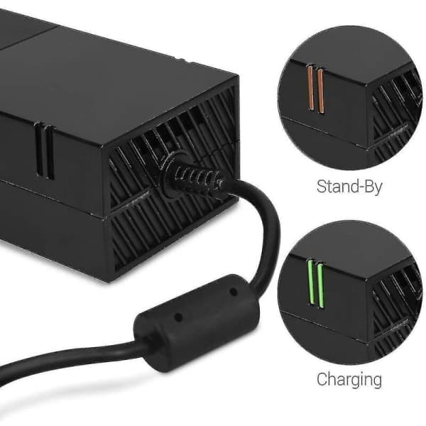 Xbox One Strømforsyning, [Opgraderet Version] Xbox AC Adapter Erstatningsoplader Strømkabel til Microsoft Xbox One, Spænding 100-240V