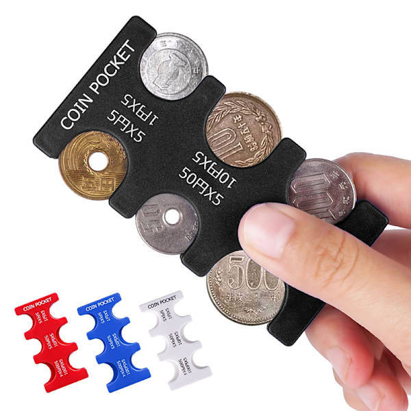 Møntsamling Pung Organizer Holder Til Bil Mønt Chan Sort ONESIZE Black