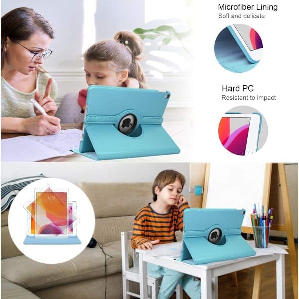 Etui Apple Ipad Air 2 Roterbar 360 - 11 Farver, 9,7 tommer Blå (Lys)
