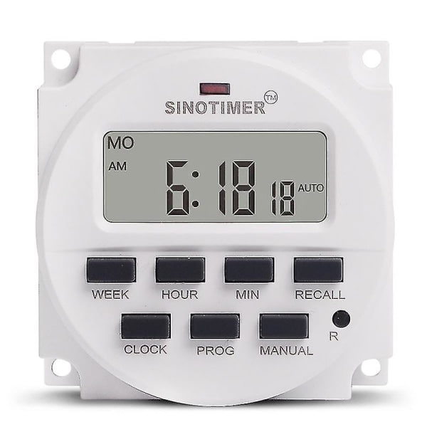 15,98 tommer LCD digital timer 12v DC 7 programmerbar tidsswitch Tm618n-4